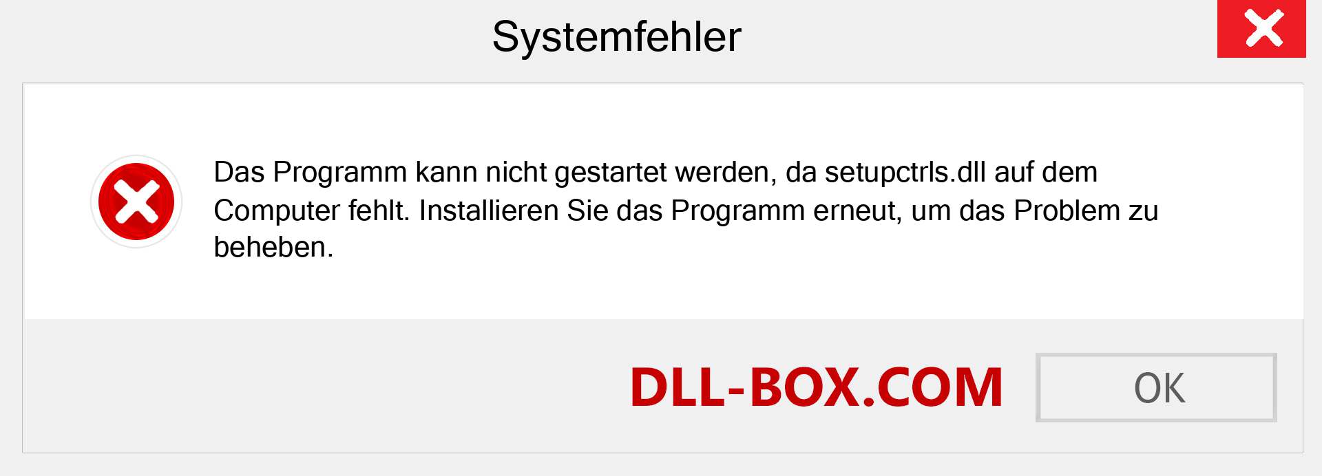 setupctrls.dll-Datei fehlt?. Download für Windows 7, 8, 10 - Fix setupctrls dll Missing Error unter Windows, Fotos, Bildern