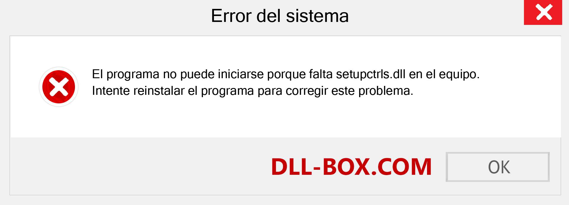 ¿Falta el archivo setupctrls.dll ?. Descargar para Windows 7, 8, 10 - Corregir setupctrls dll Missing Error en Windows, fotos, imágenes